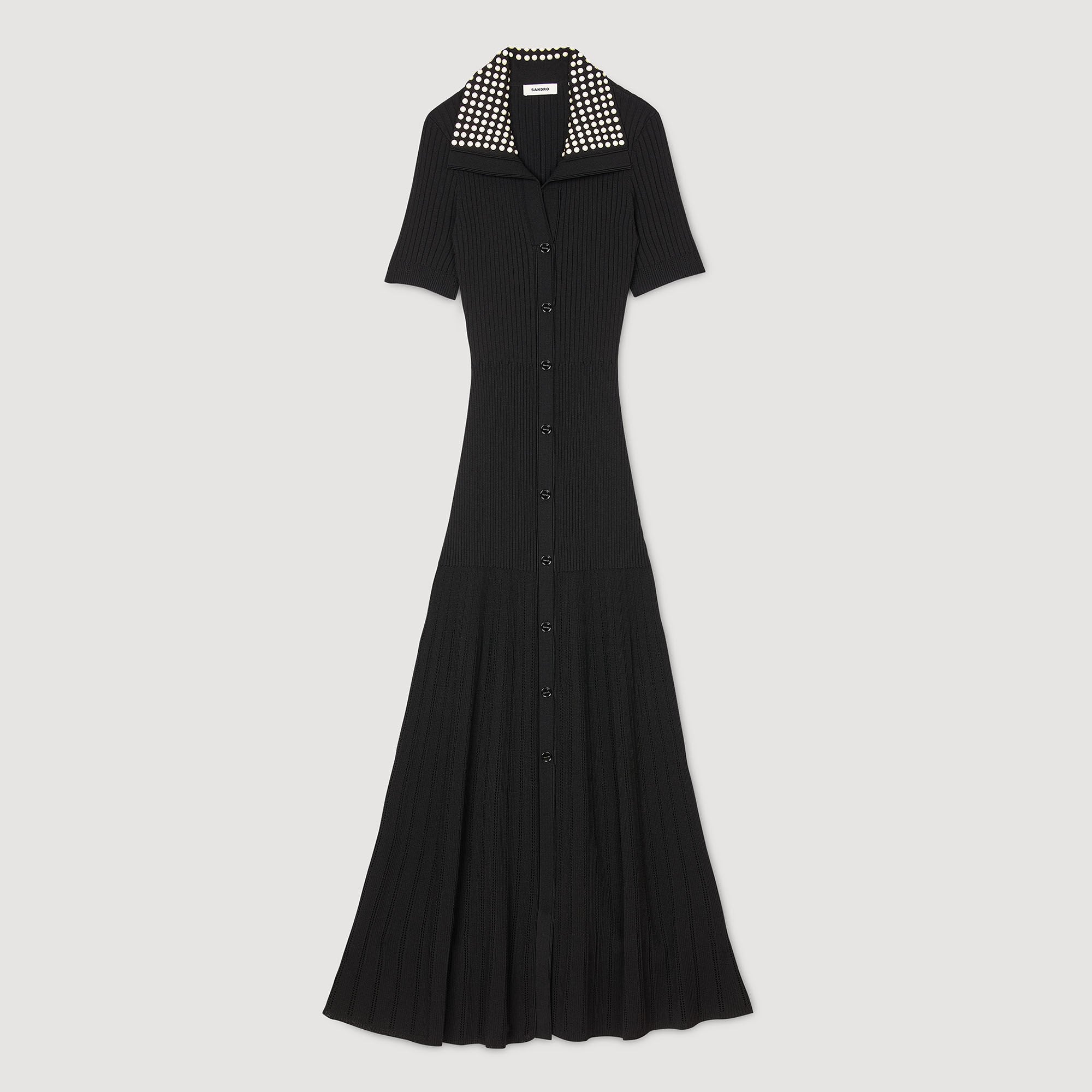 Sandro Women Knit maxi dress with studs