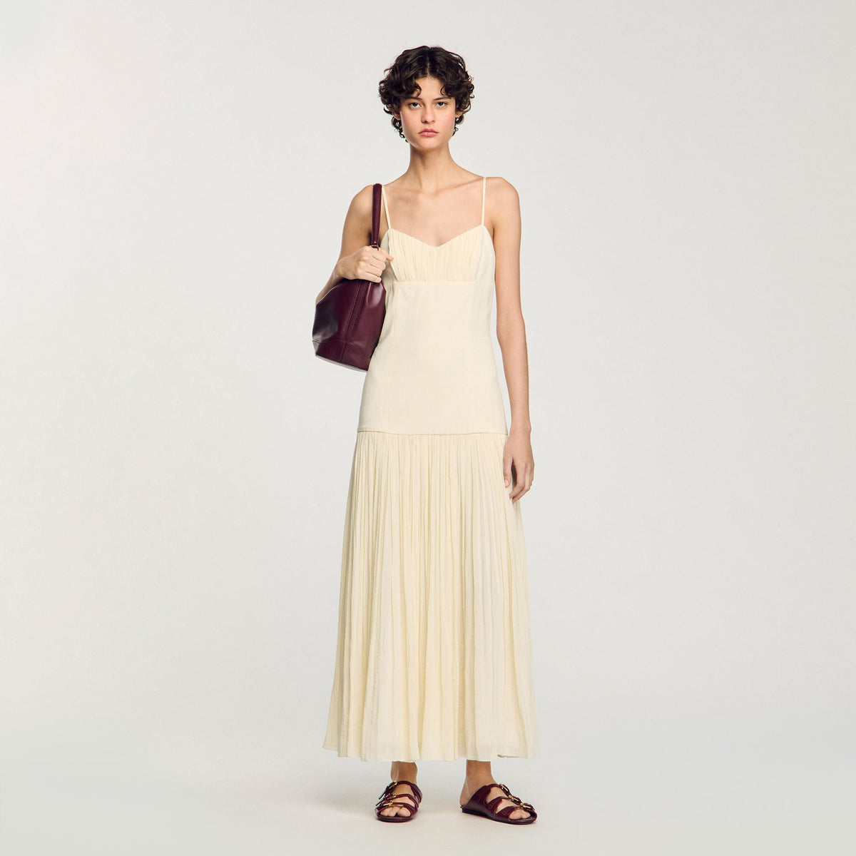 Sandro Women Pleated maxi dress