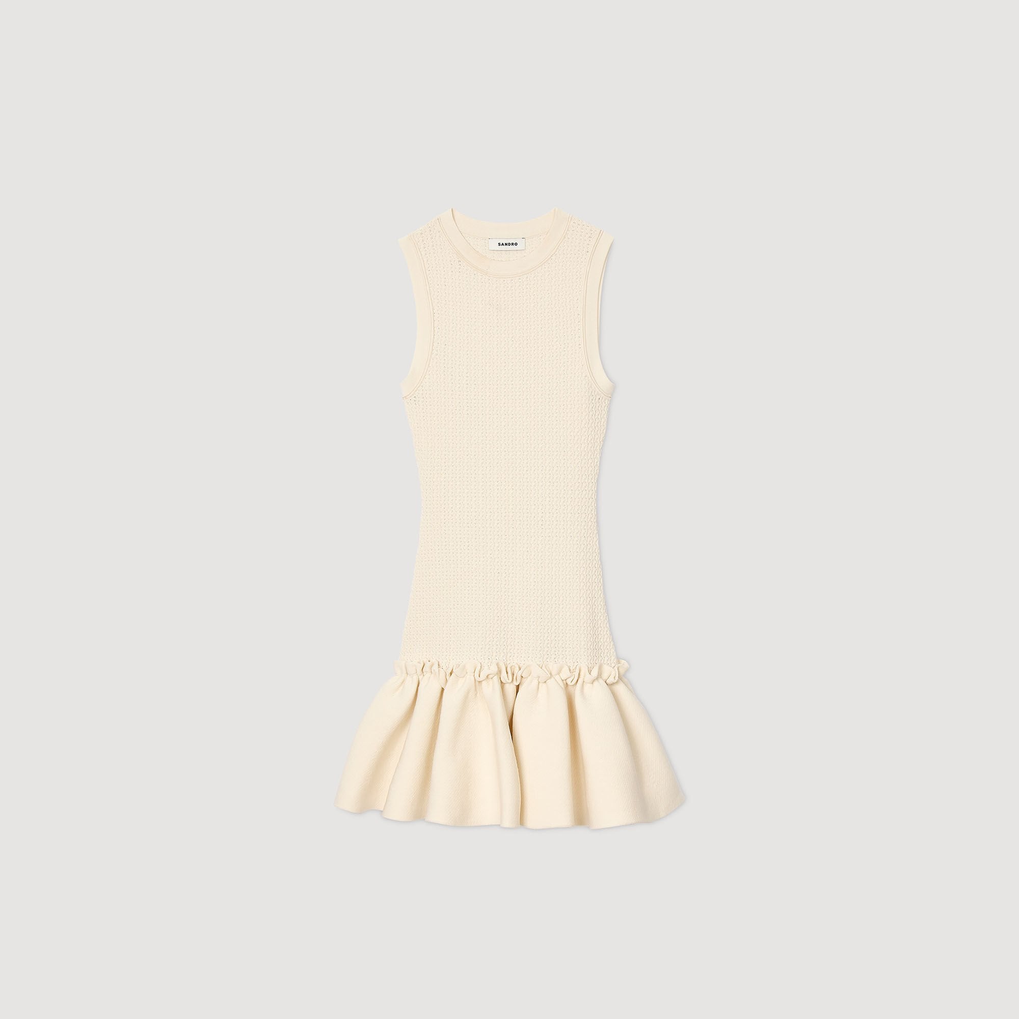 Sandro Women Mini knit dress with ruffle