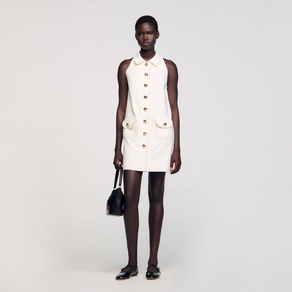 Sandro Women Peter Pan collar mini dress