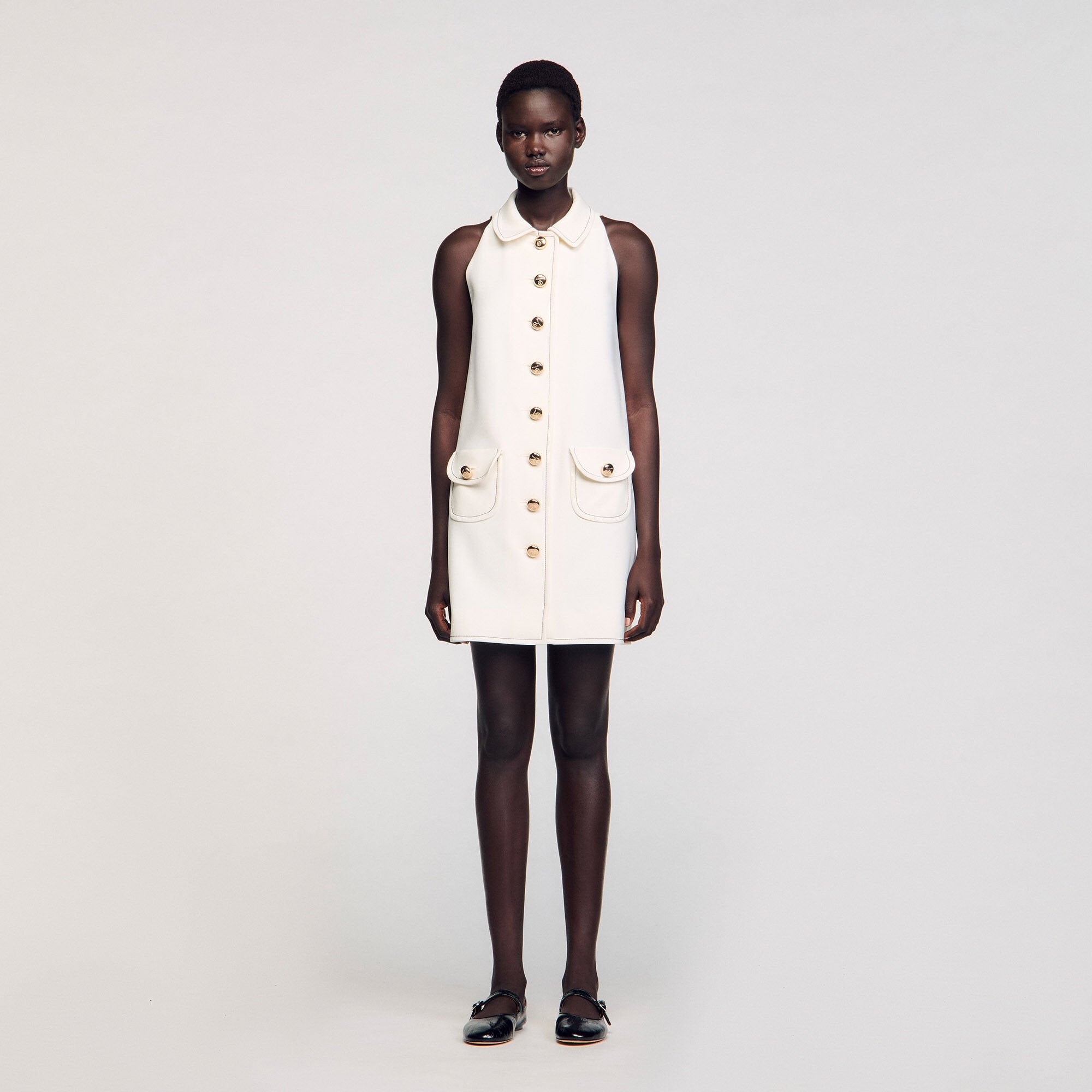 Sandro Women Peter Pan collar mini dress