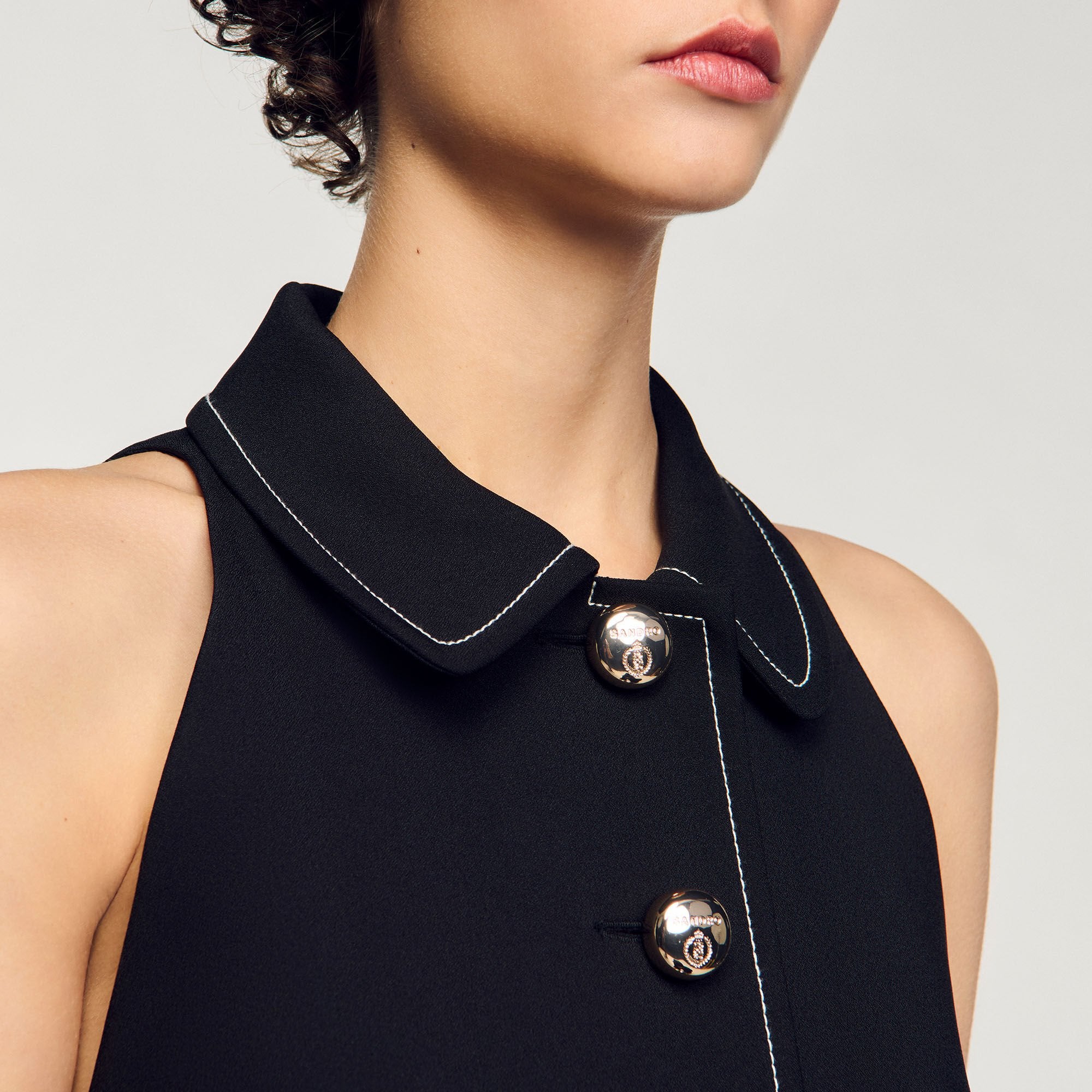 Sandro Women Peter Pan collar mini dress