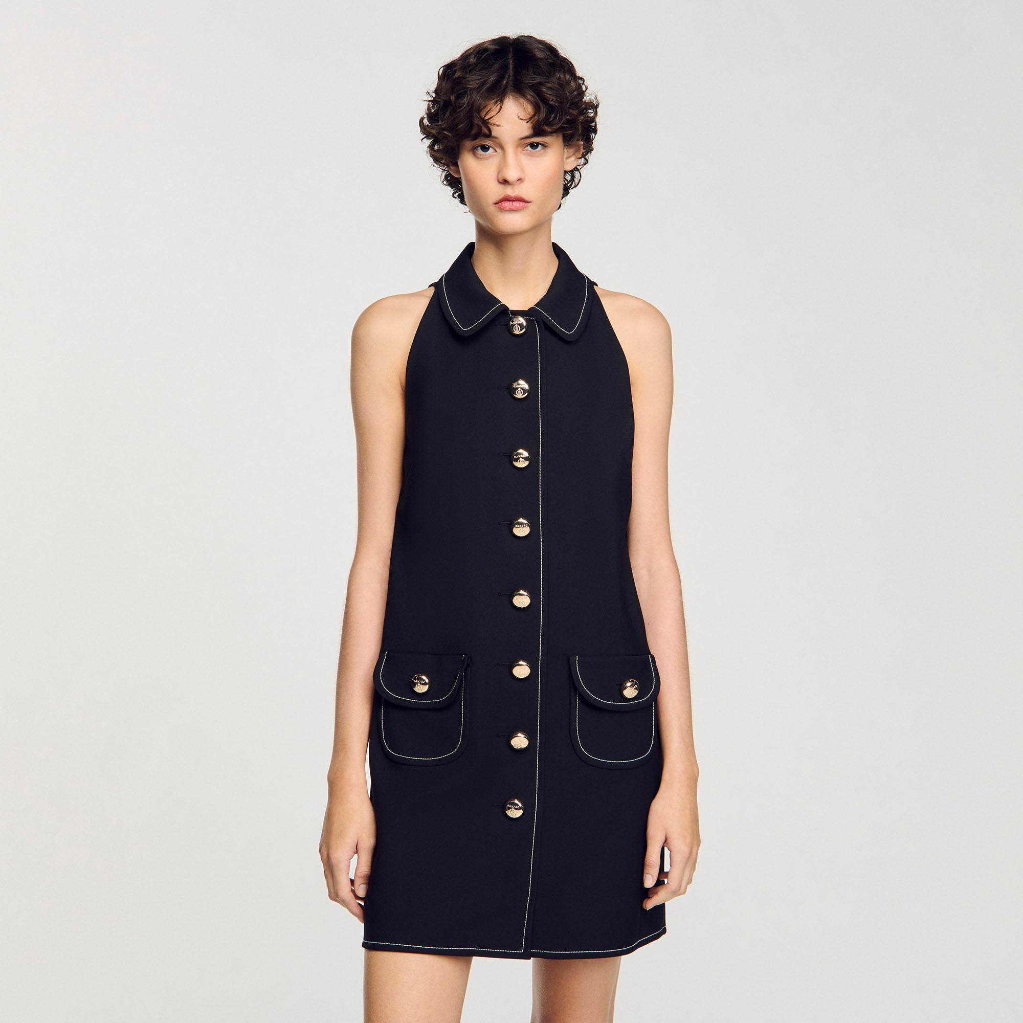 Sandro Women Peter Pan collar mini dress