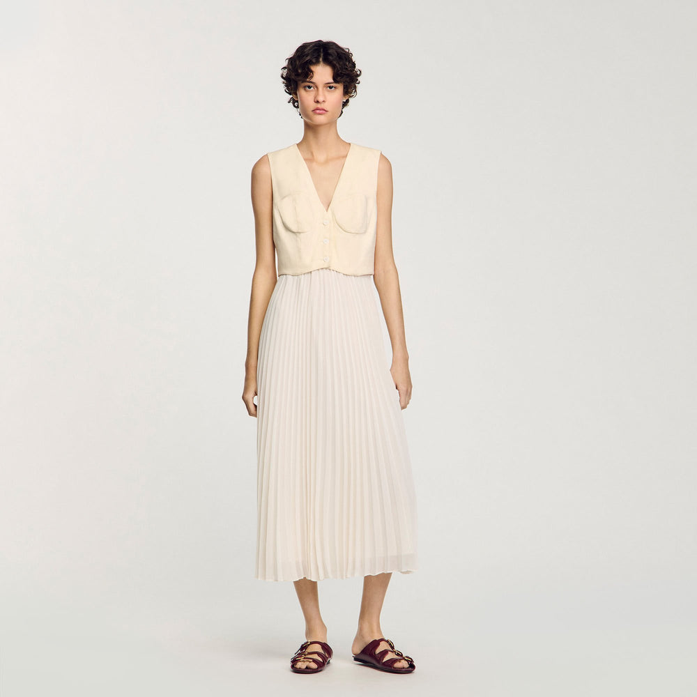 Sandro Women Pleated maxi dress