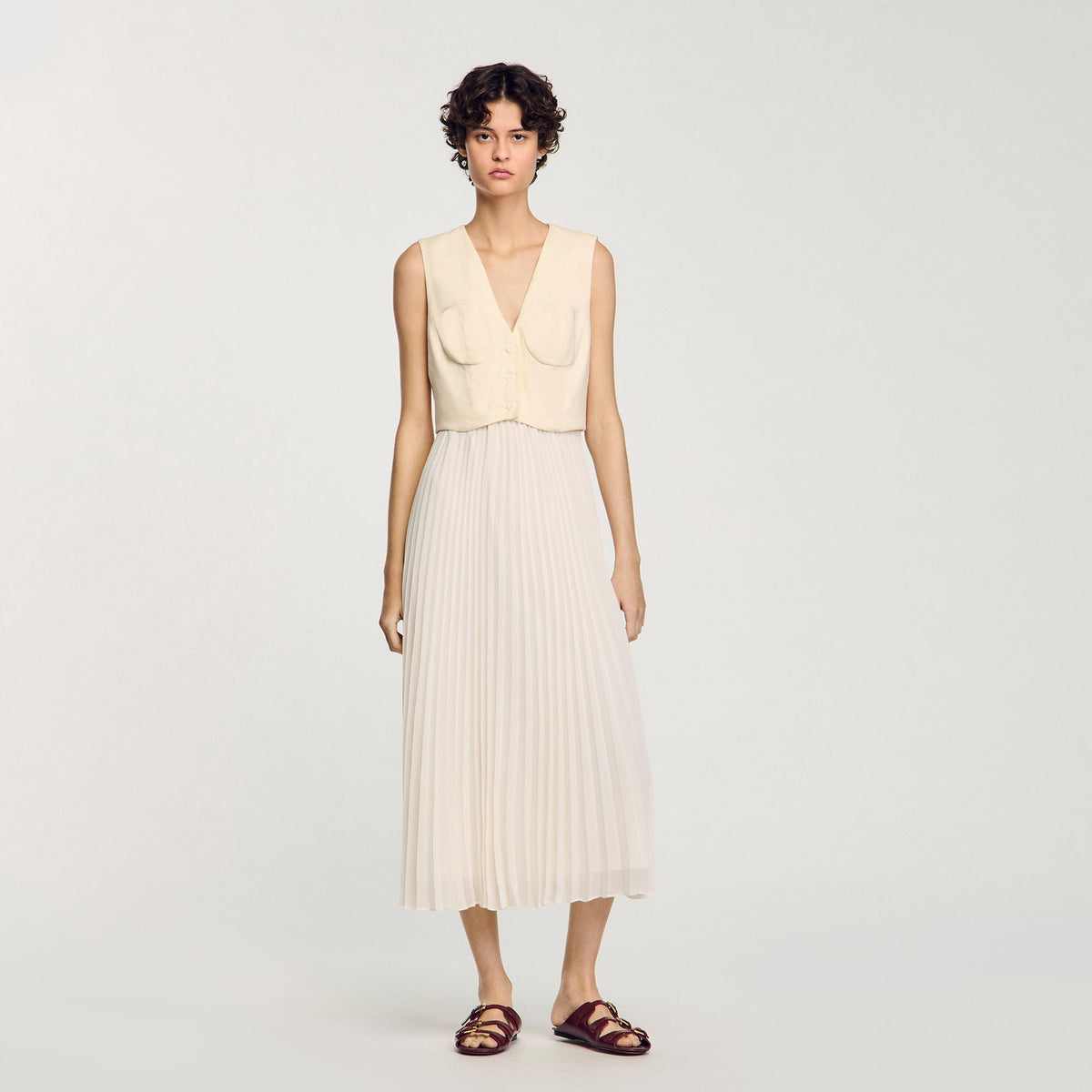 Sandro Women Pleated maxi dress