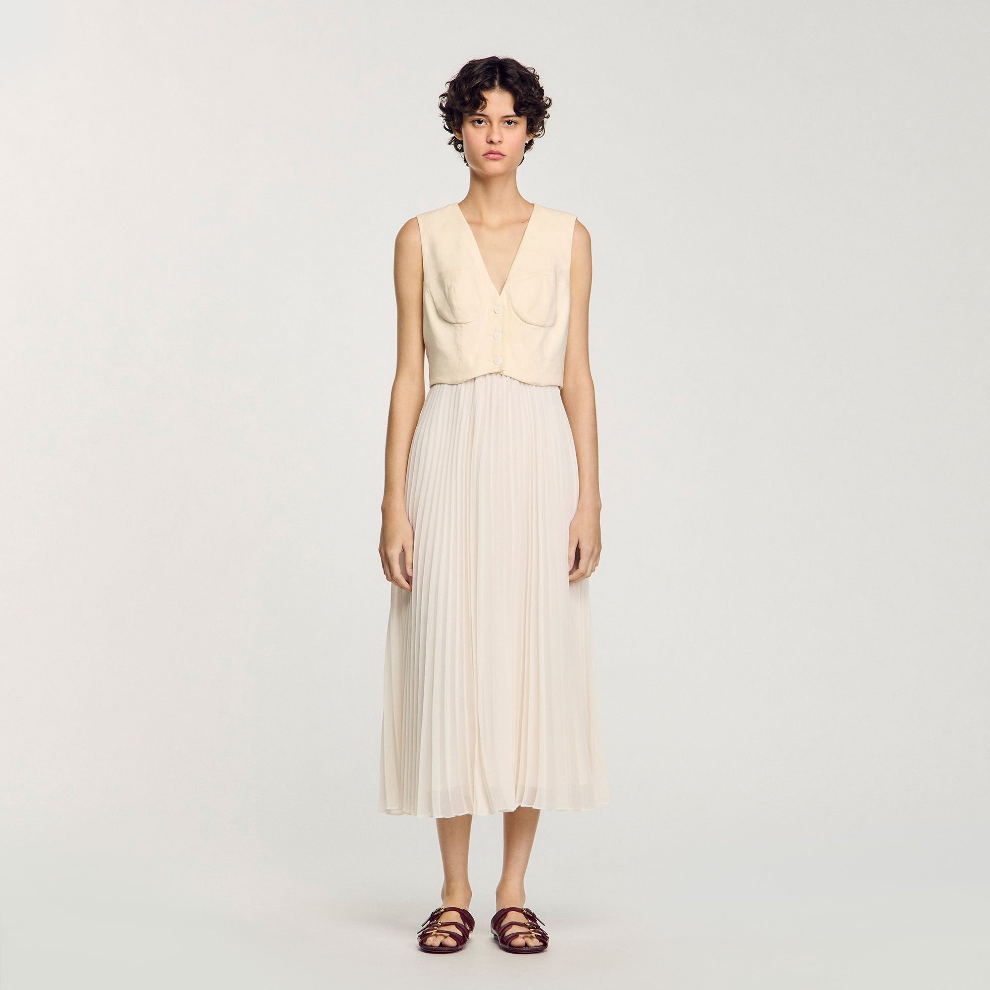 Sandro Women Pleated maxi dress