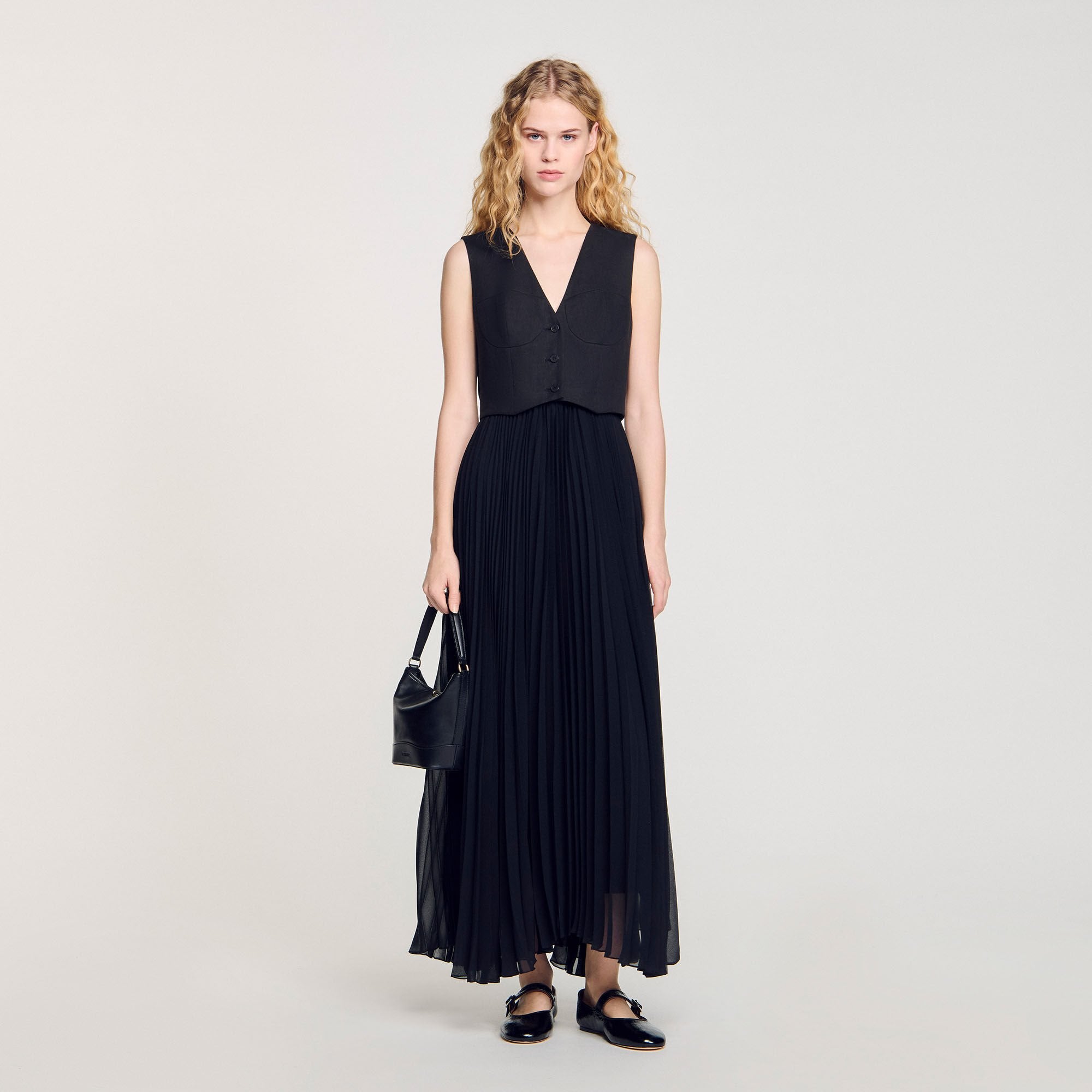 Sandro Women Pleated maxi dress