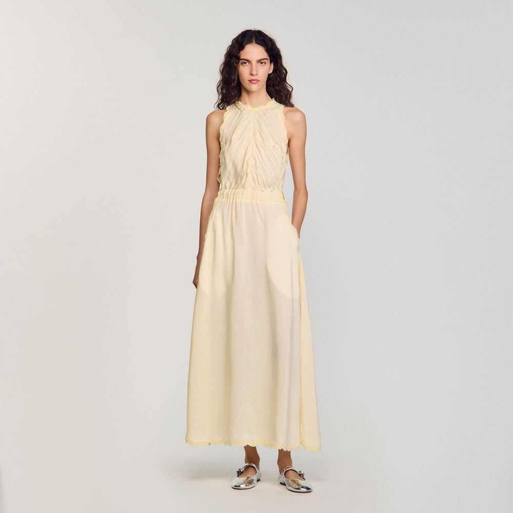 Sandro Women Maxi dress with lace details