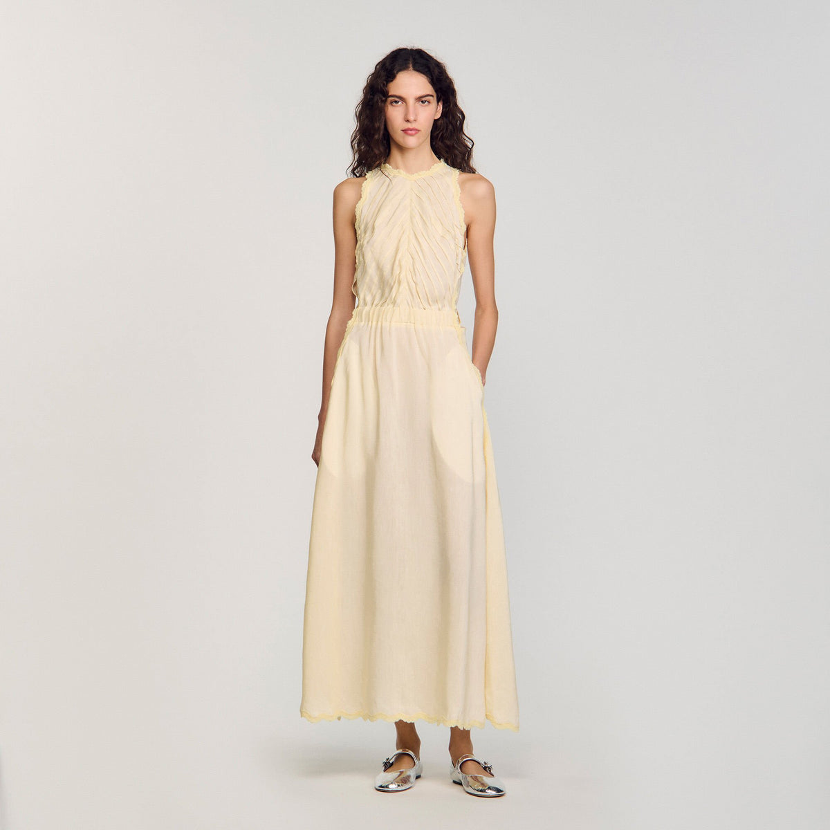 Sandro Women Maxi dress with lace details