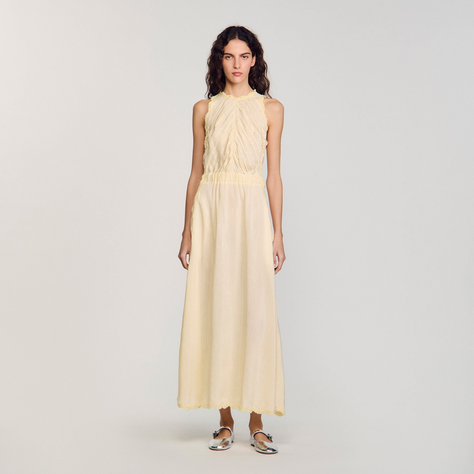 Sandro Women Maxi dress with lace details