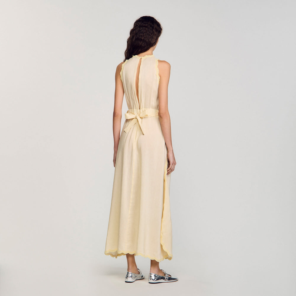 Sandro Women Maxi dress with lace details