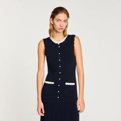 Sandro Women Maxi dress with crochet detailing
