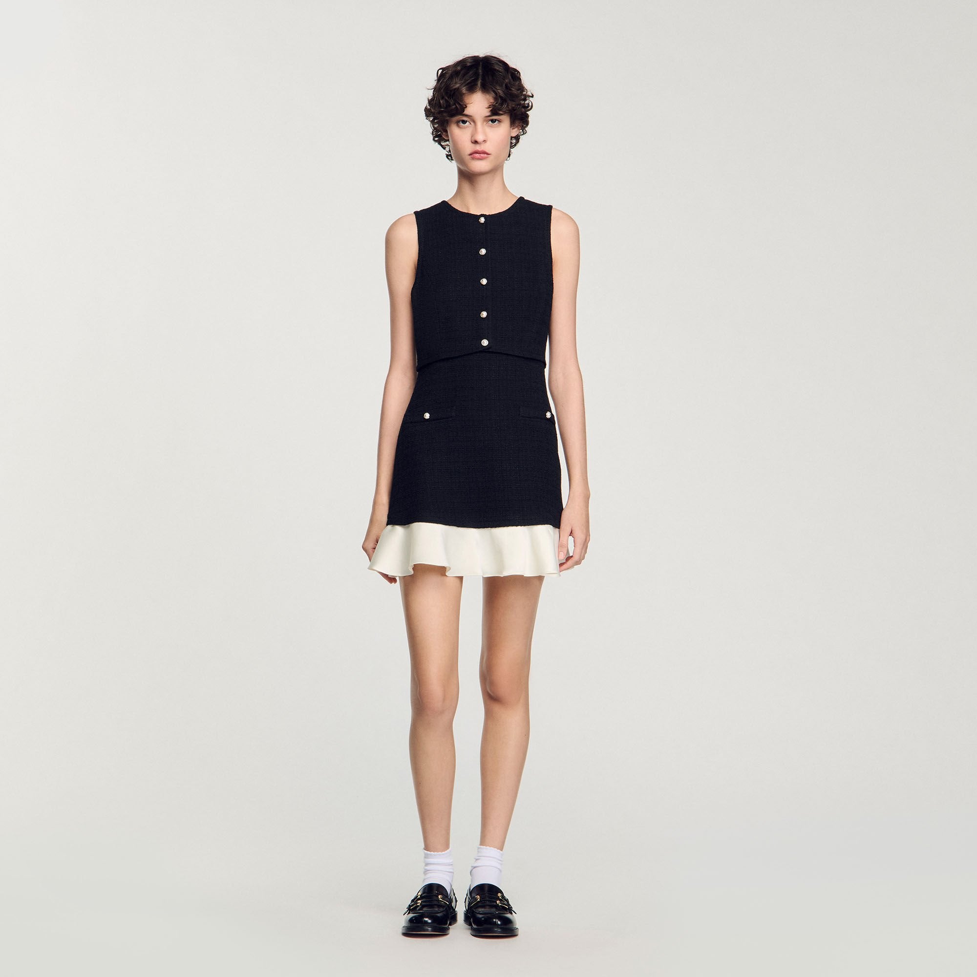 Sandro Women Two-tone tweed mini dress