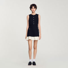 Sandro Women Two-tone tweed mini dress