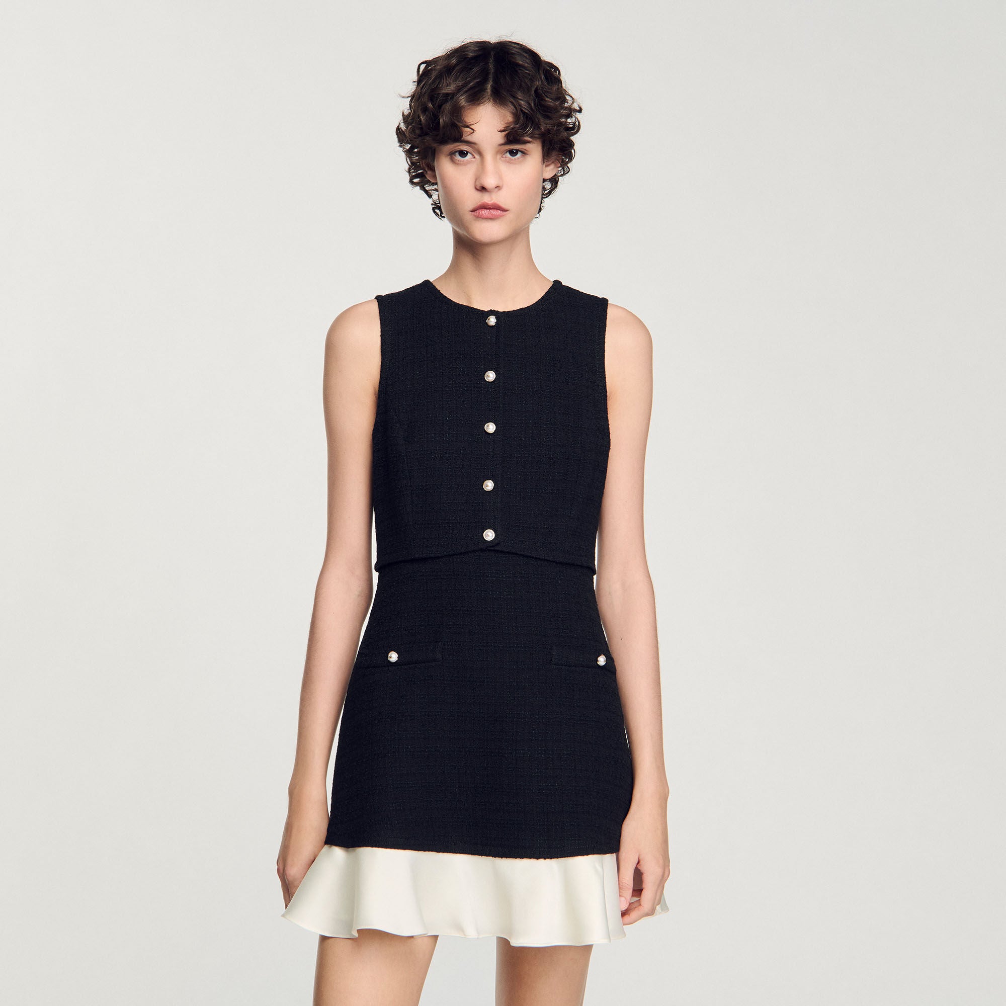 Sandro Women Two-tone tweed mini dress