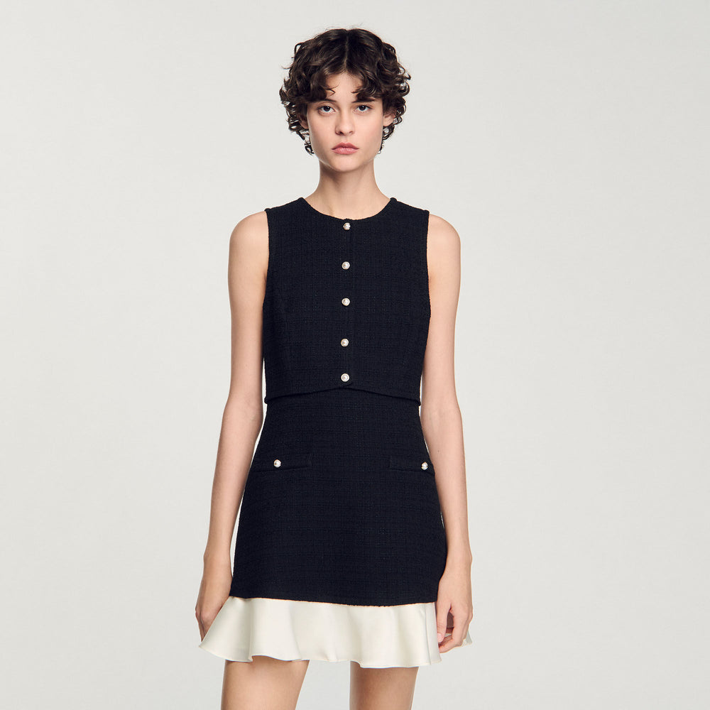 Sandro Women Two-tone tweed mini dress