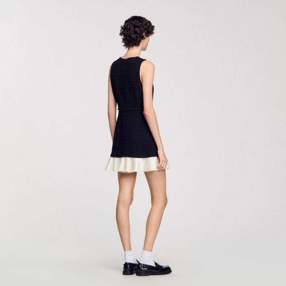 Sandro Women Two-tone tweed mini dress