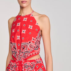 Sandro Women Bandana-print maxi dress