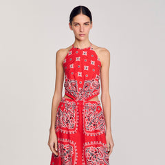 Sandro Women Bandana-print maxi dress