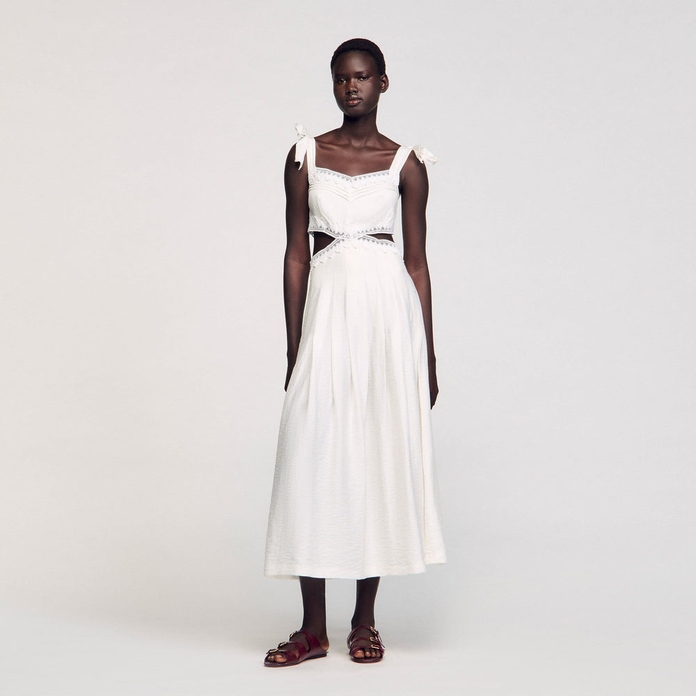 Sandro Women Lace trim maxi dress