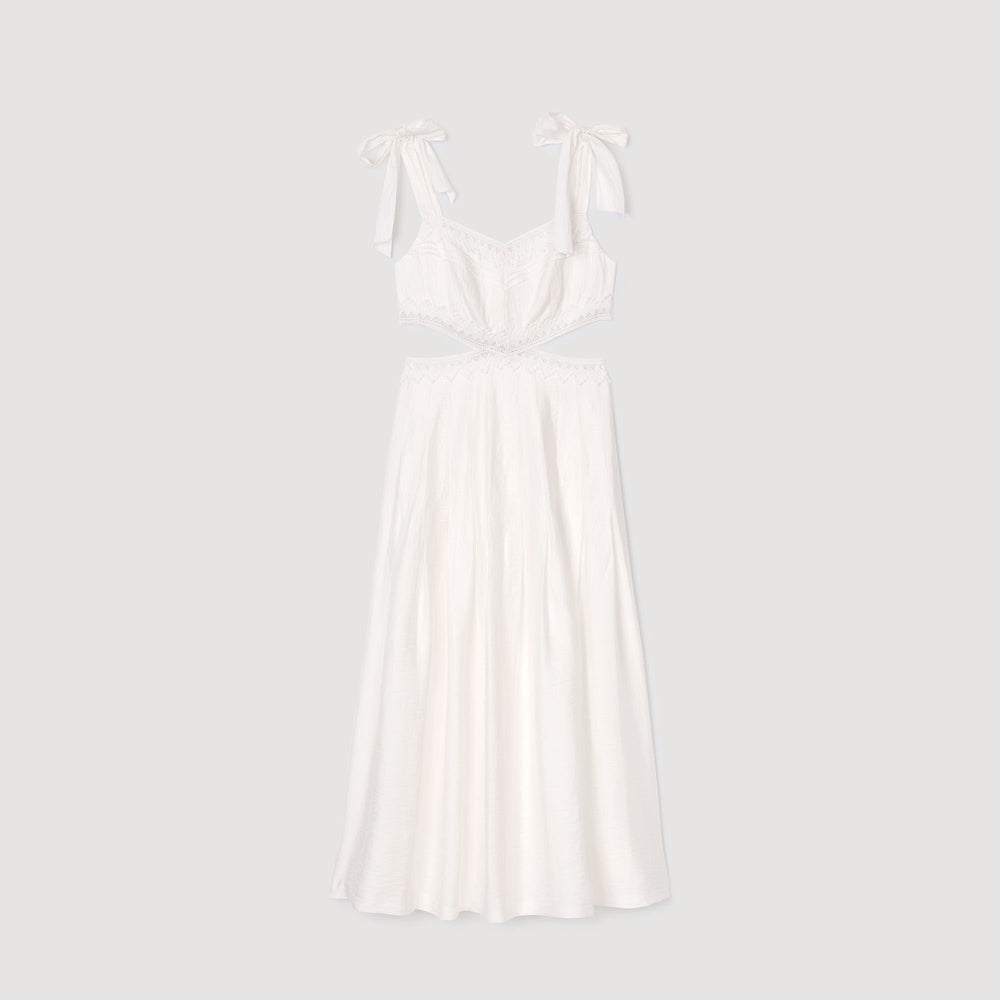 Sandro Women Lace trim maxi dress
