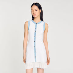 Sandro Women Mini knit dress with ruffles