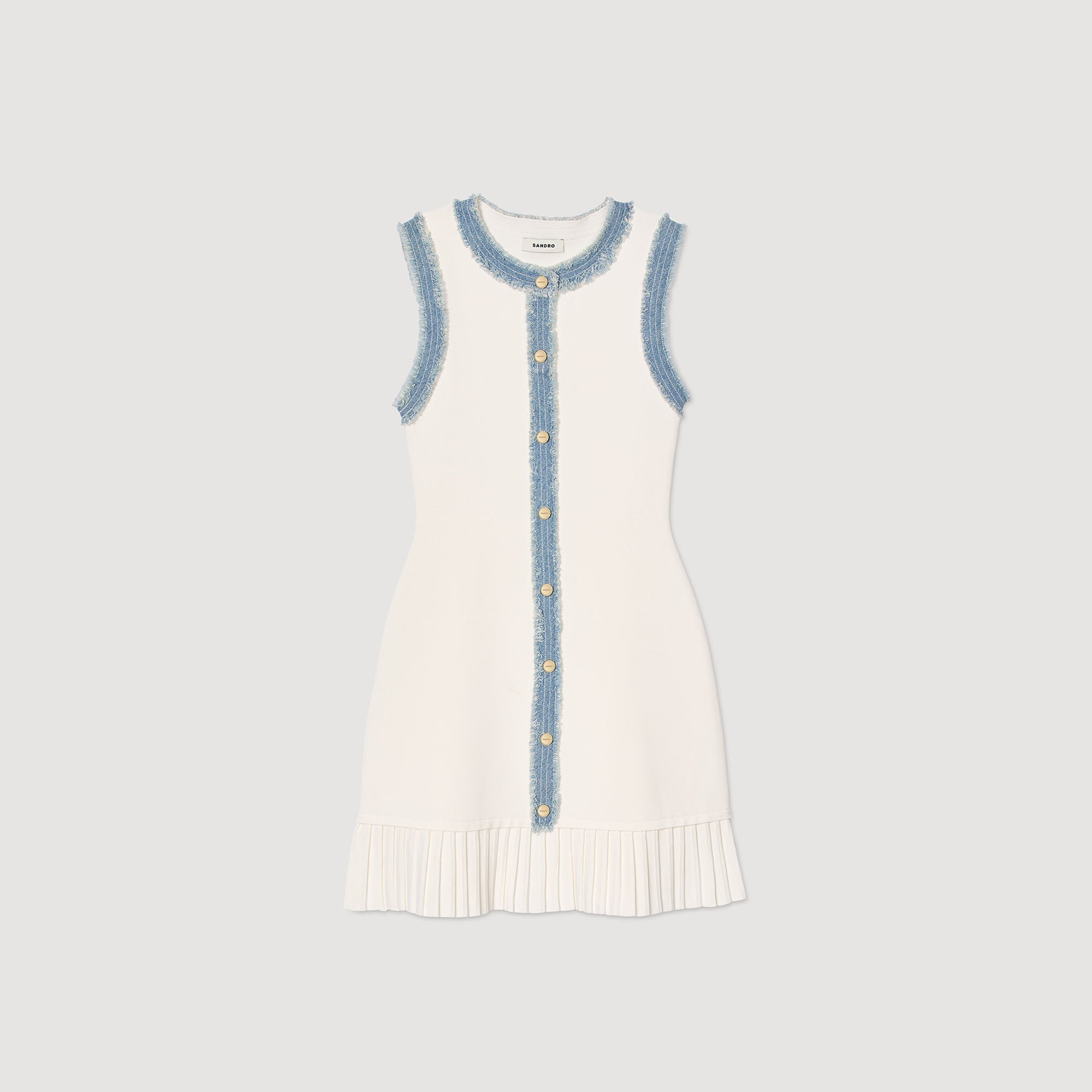 Sandro Women Mini knit dress with ruffles