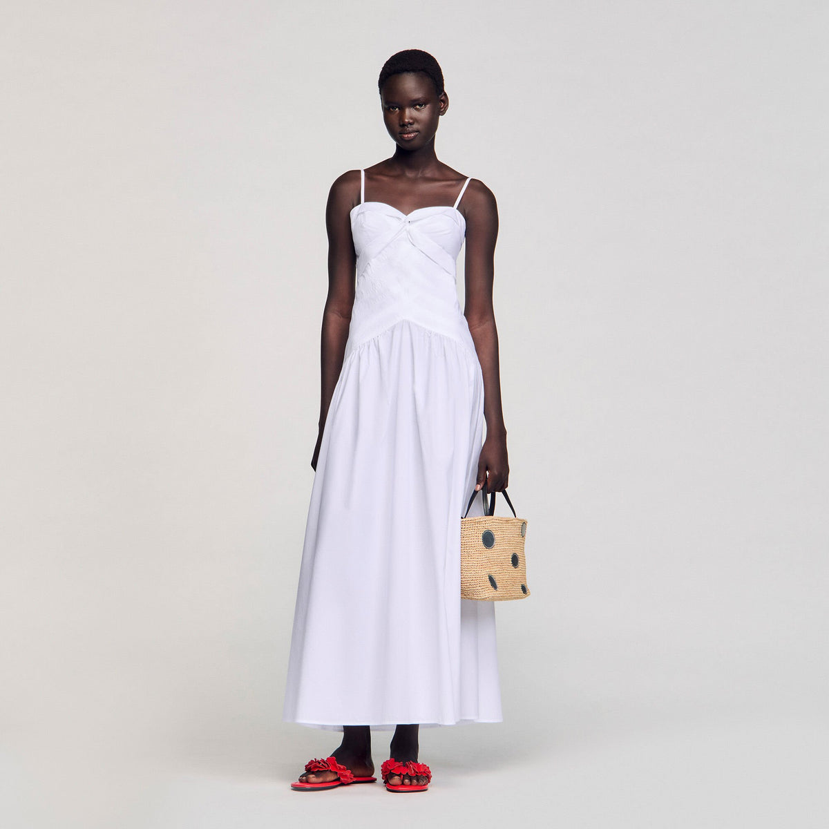 Sandro Women Draped bustier maxi dress