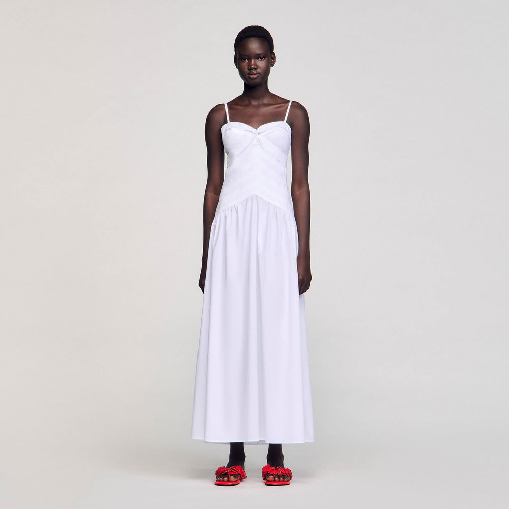 Sandro Women Draped bustier maxi dress