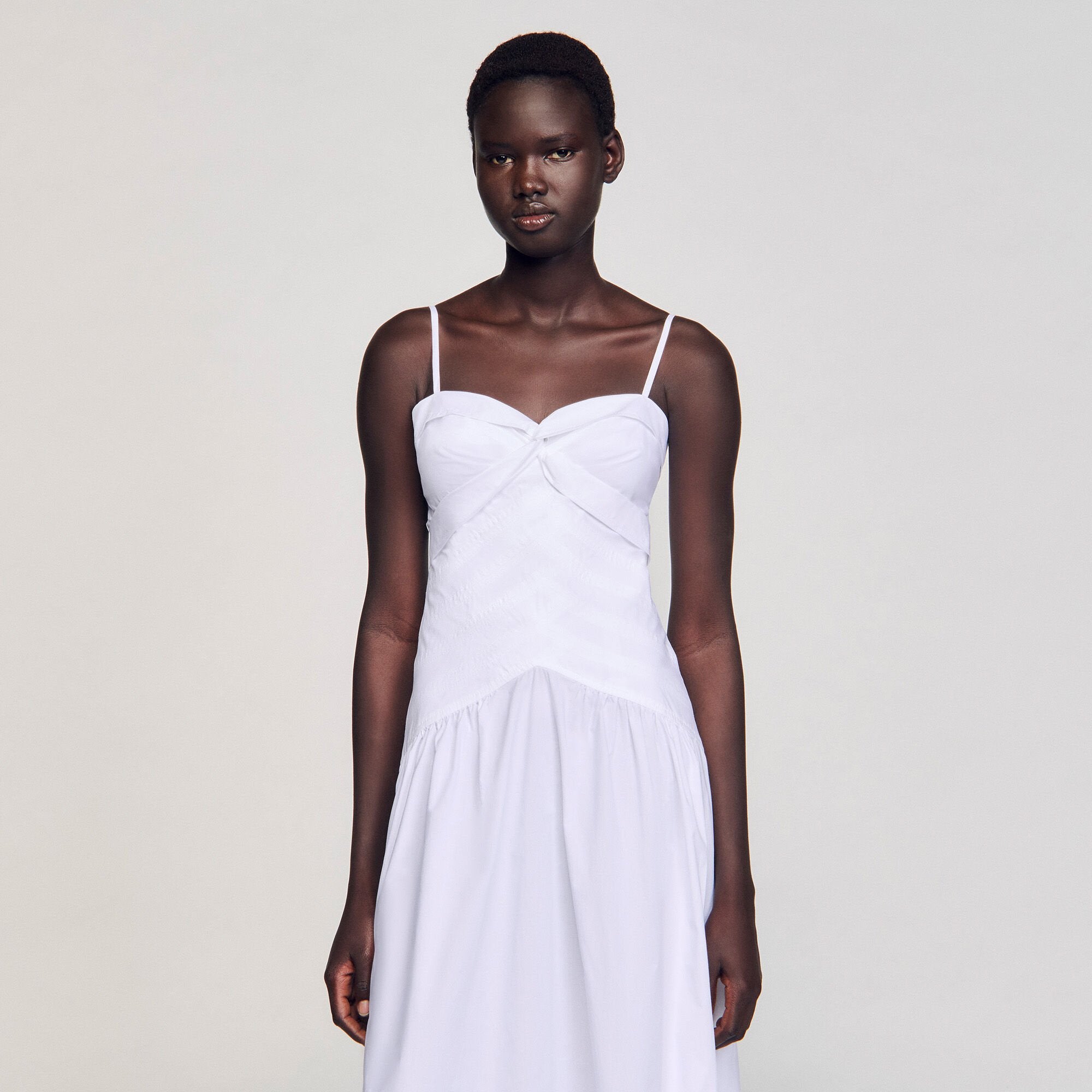 Sandro Women Draped bustier maxi dress