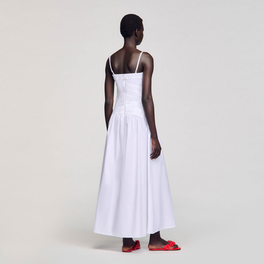 Sandro Women Draped bustier maxi dress