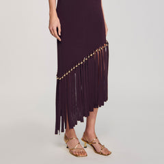 Sandro Women Fringed and beaded maxi dress
