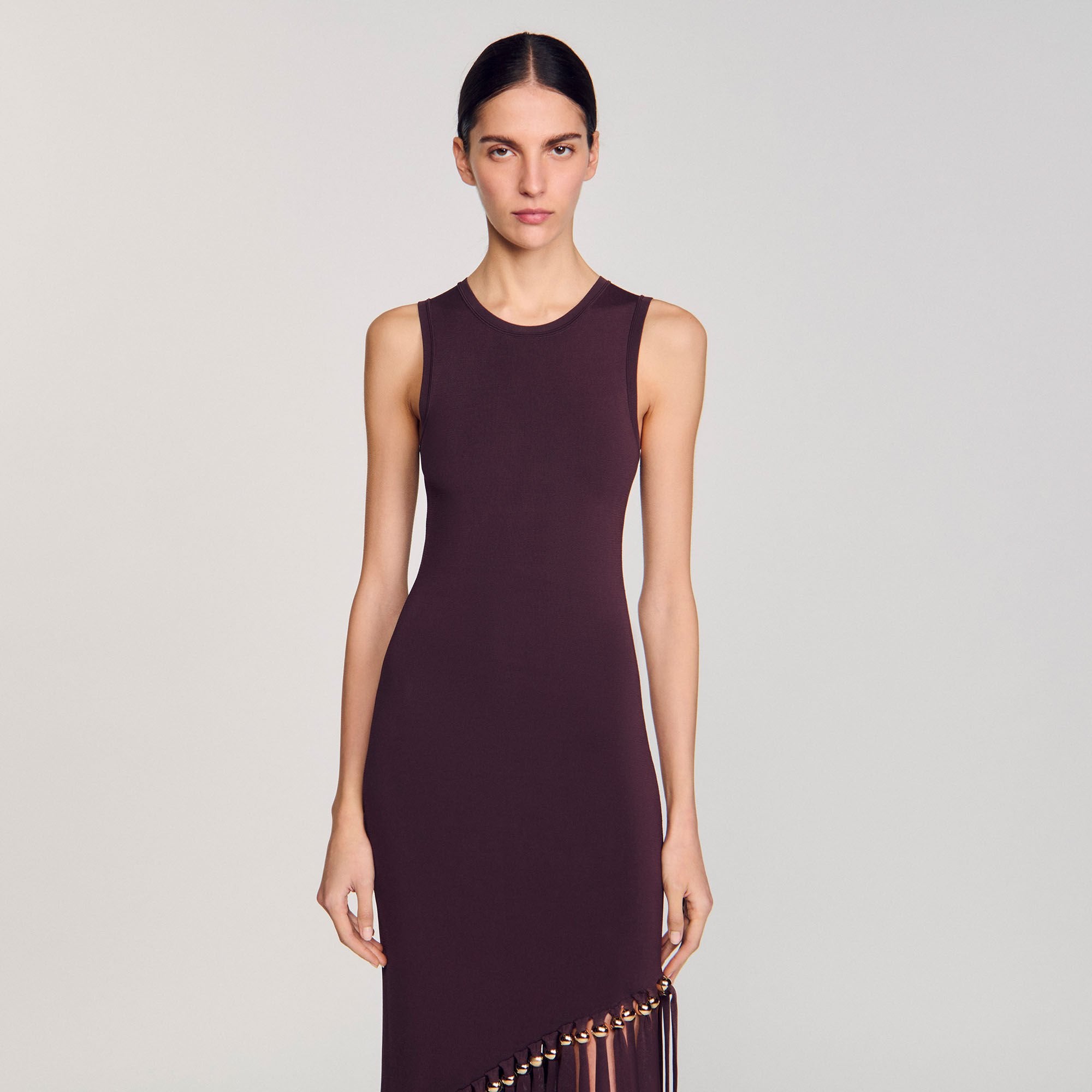Sandro Women Fringed and beaded maxi dress