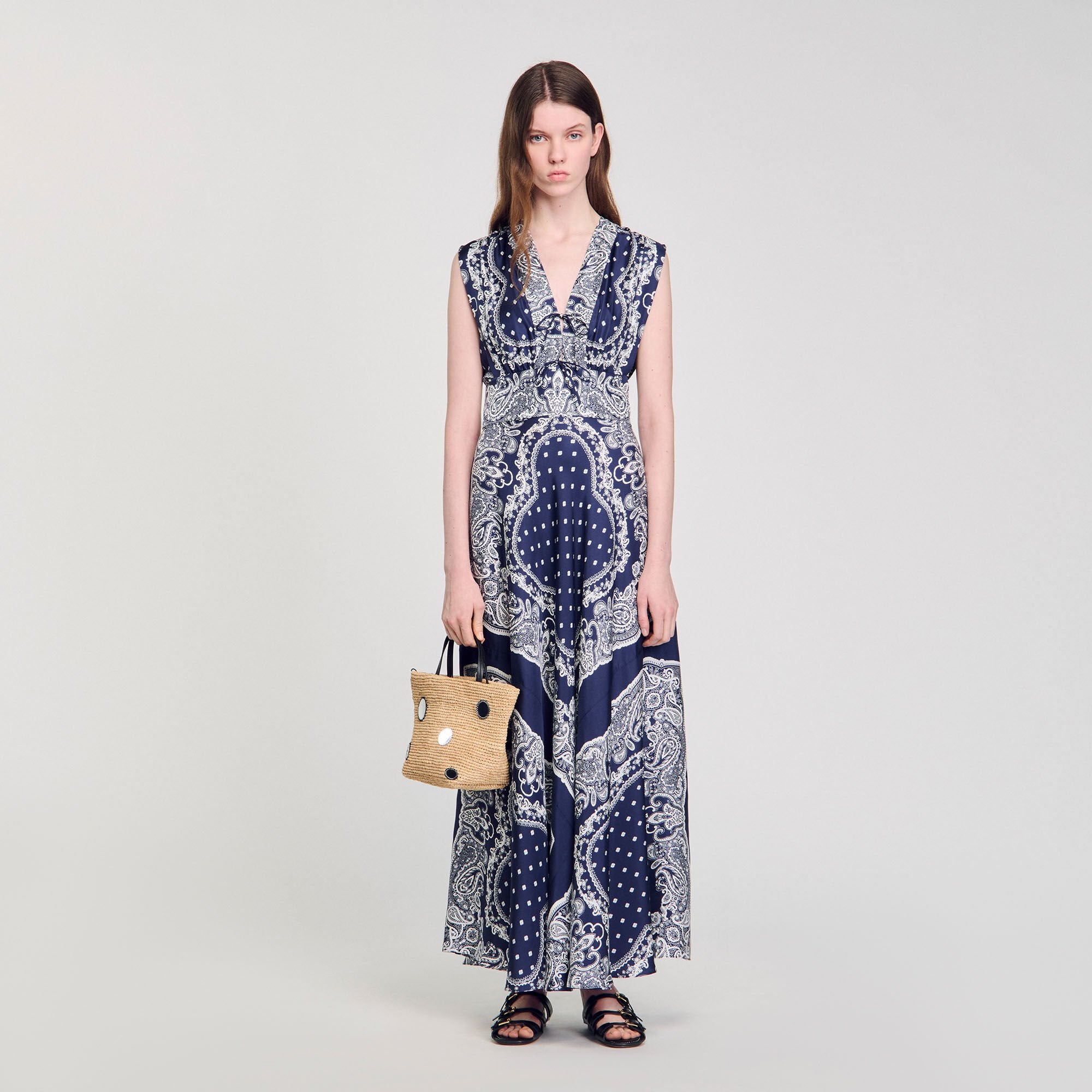 Sandro Women Bandana-print maxi dress