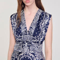 Sandro Women Bandana-print maxi dress