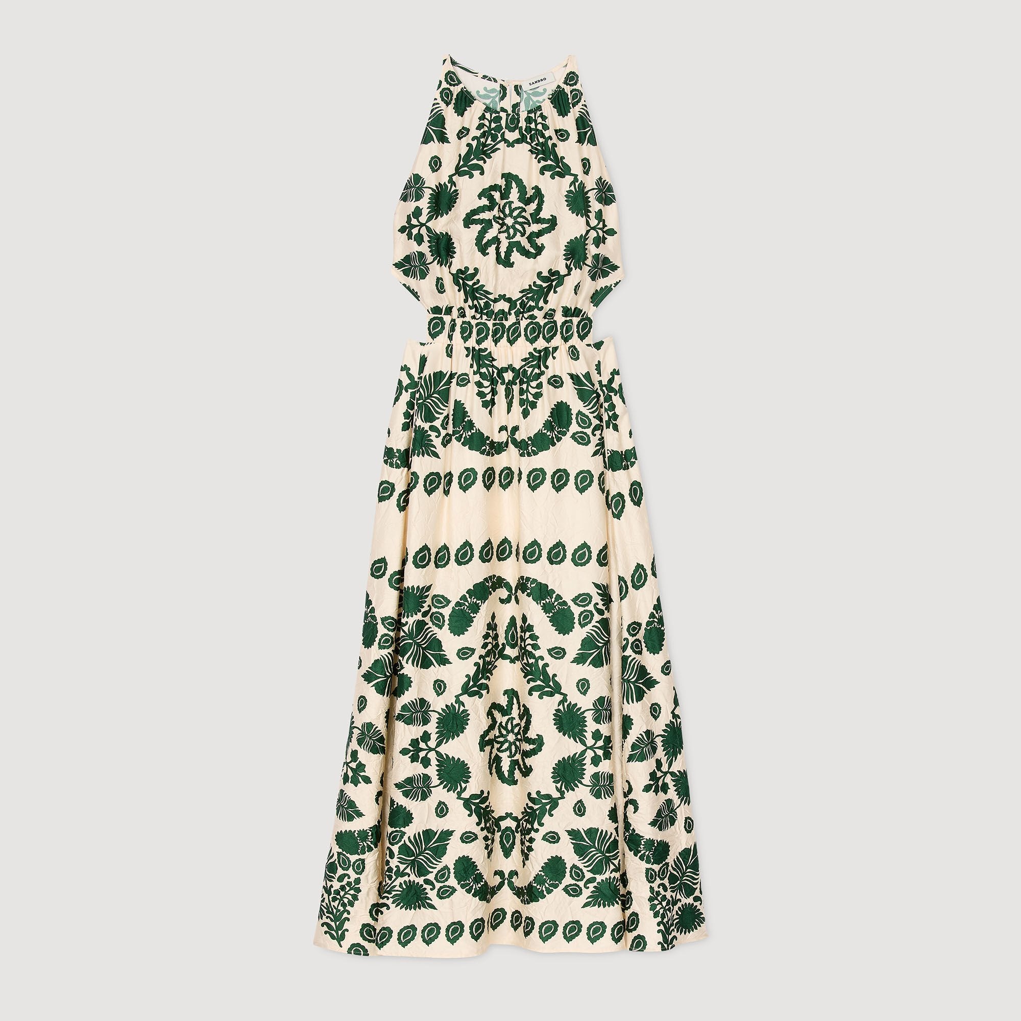 Sandro Women Leaf print maxi dress
