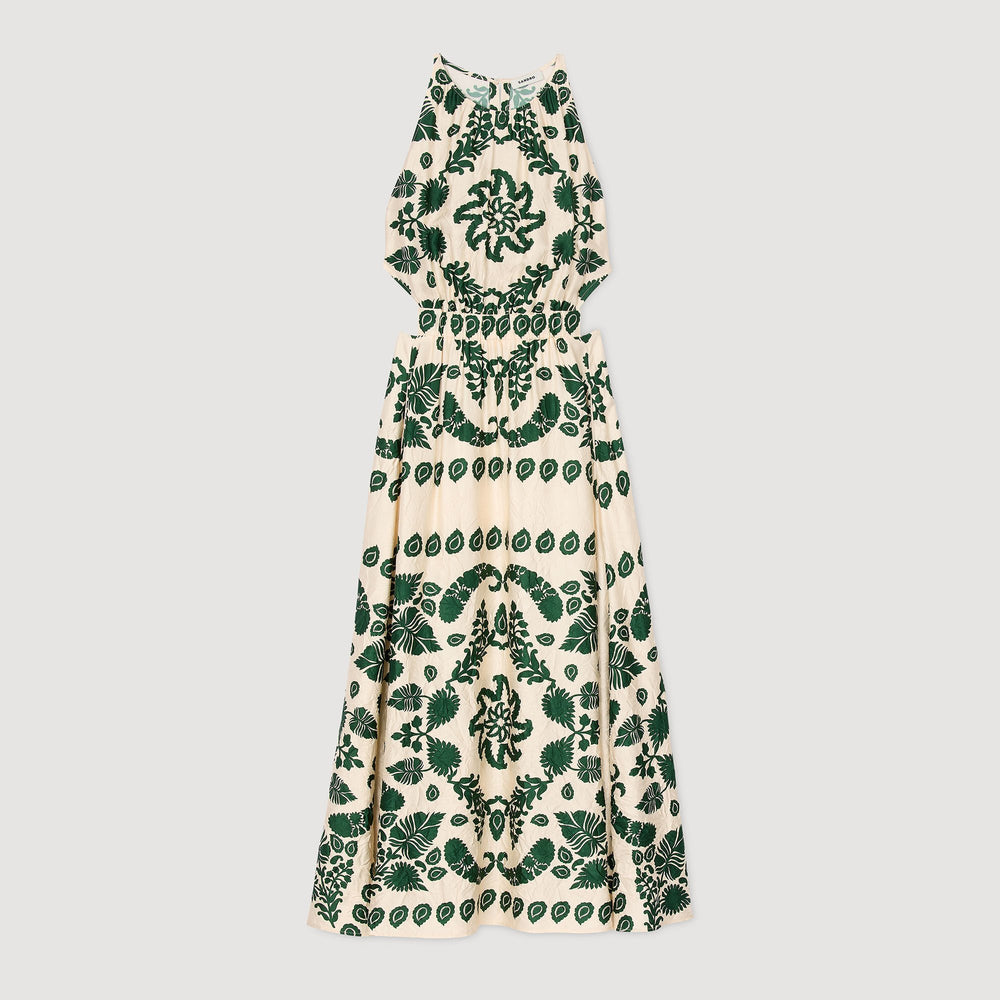 Sandro Women Leaf print maxi dress