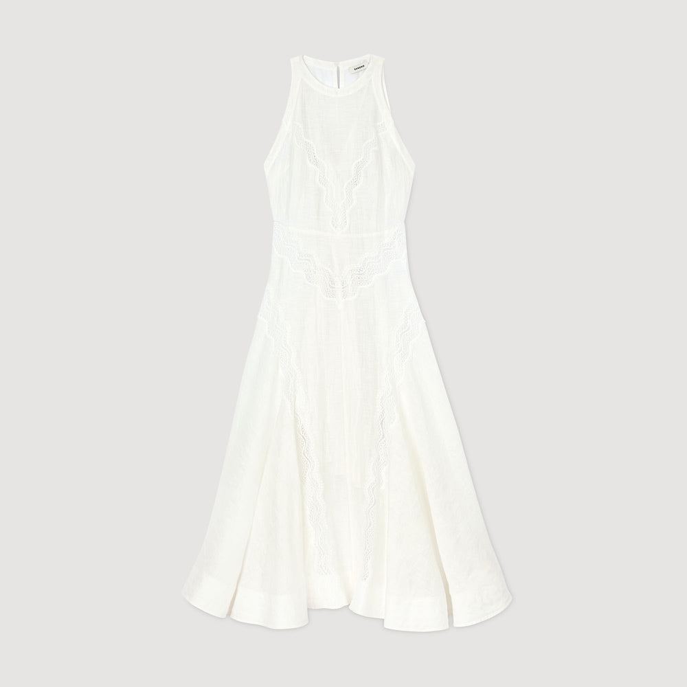 Sandro Women Lace trim maxi dress