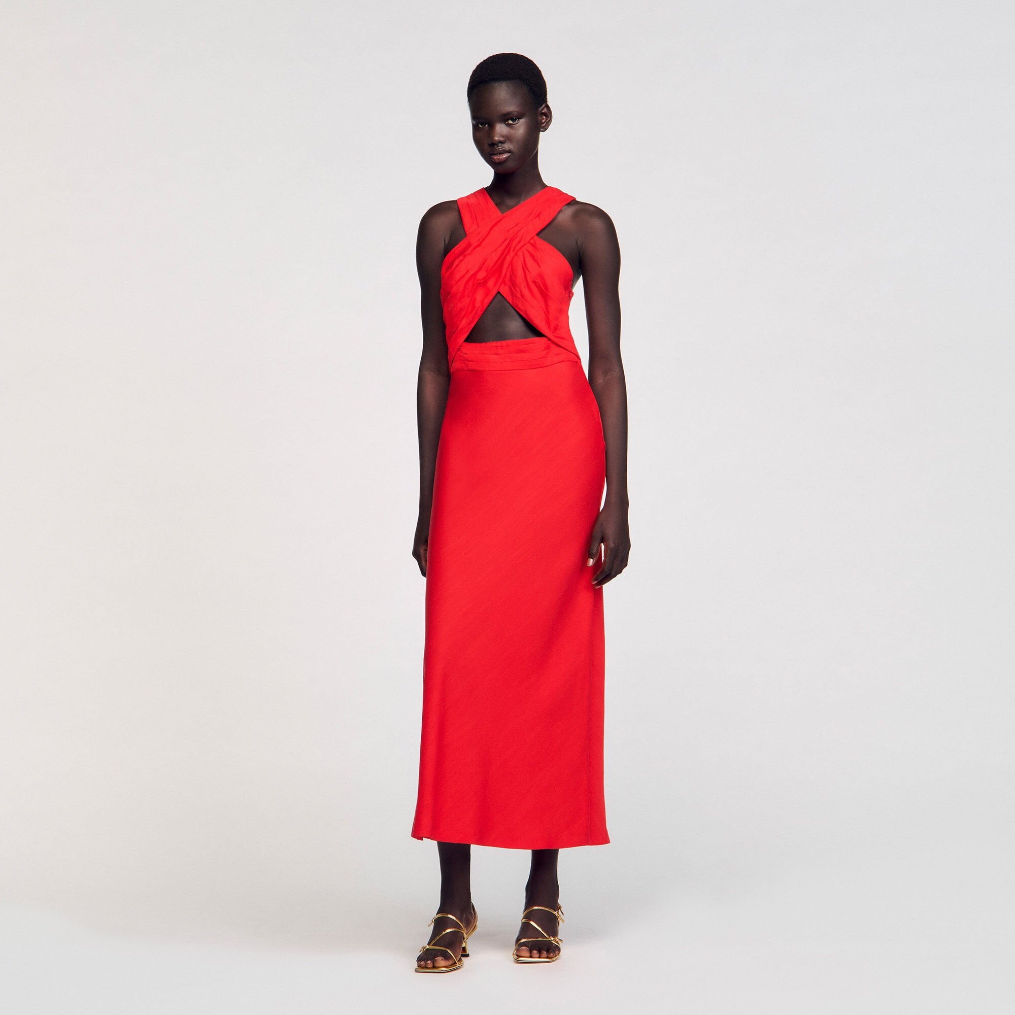 Sandro Women Maxi wraparound dress