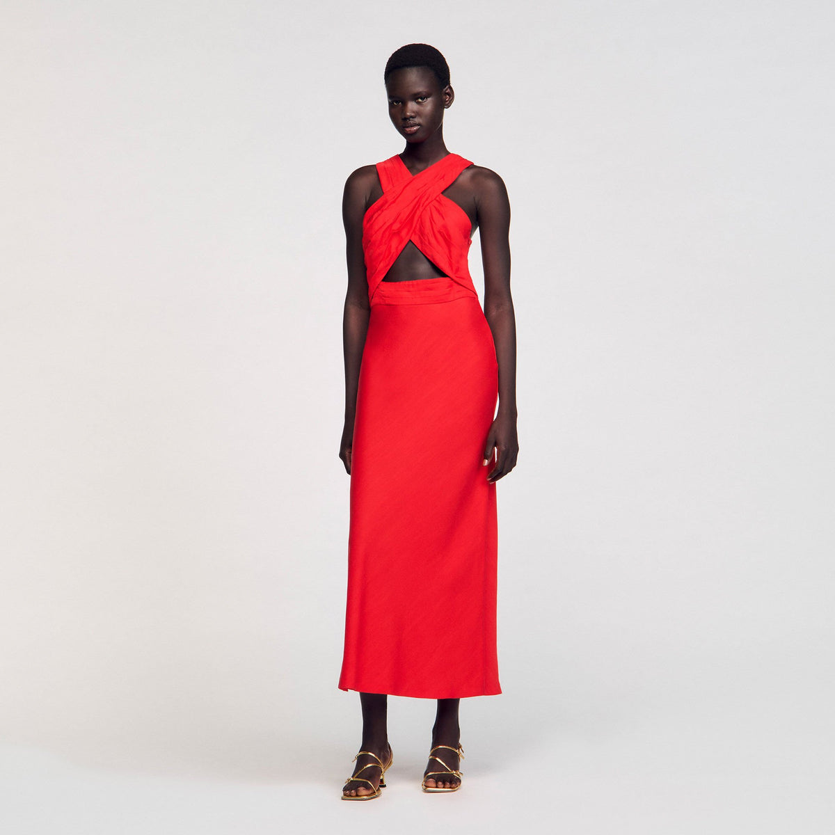 Sandro Women Maxi wraparound dress