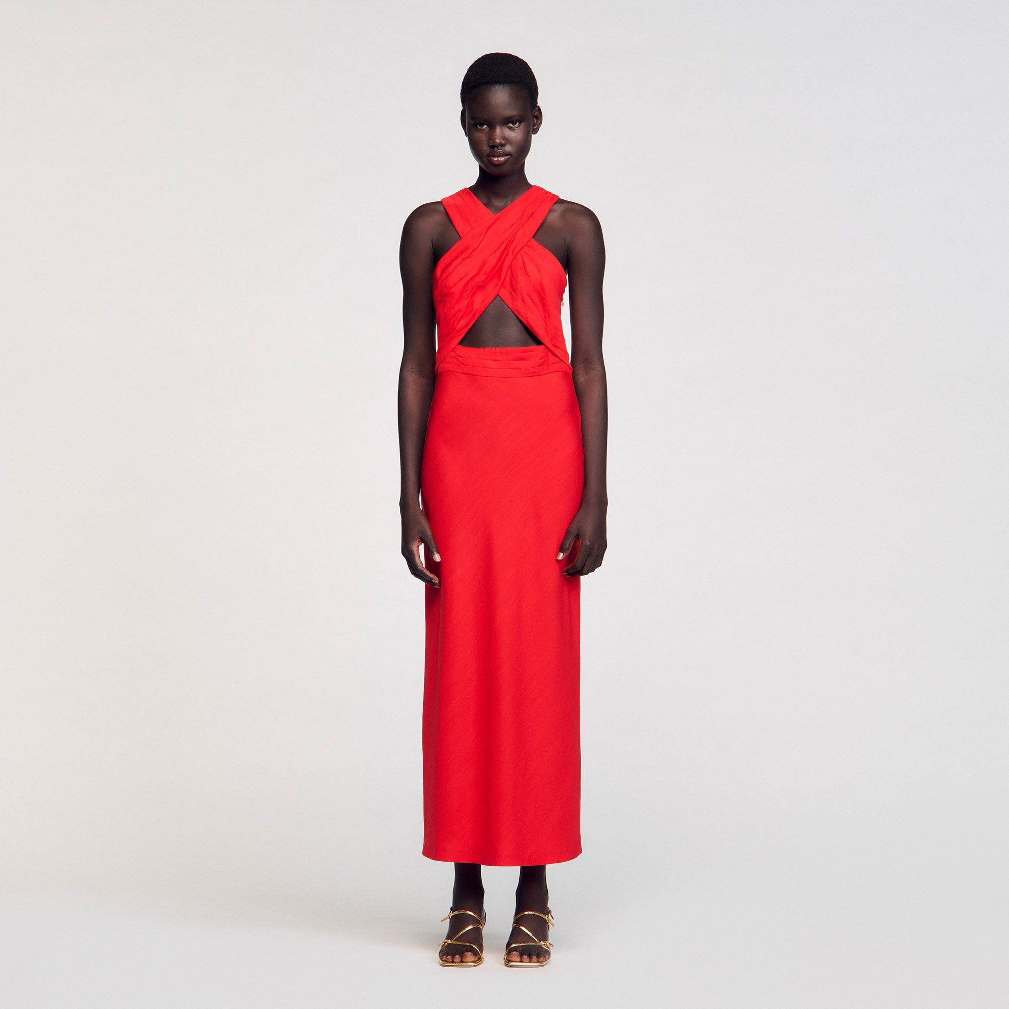 Sandro Women Maxi wraparound dress