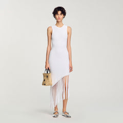 Sandro Women Fringed crochet dress