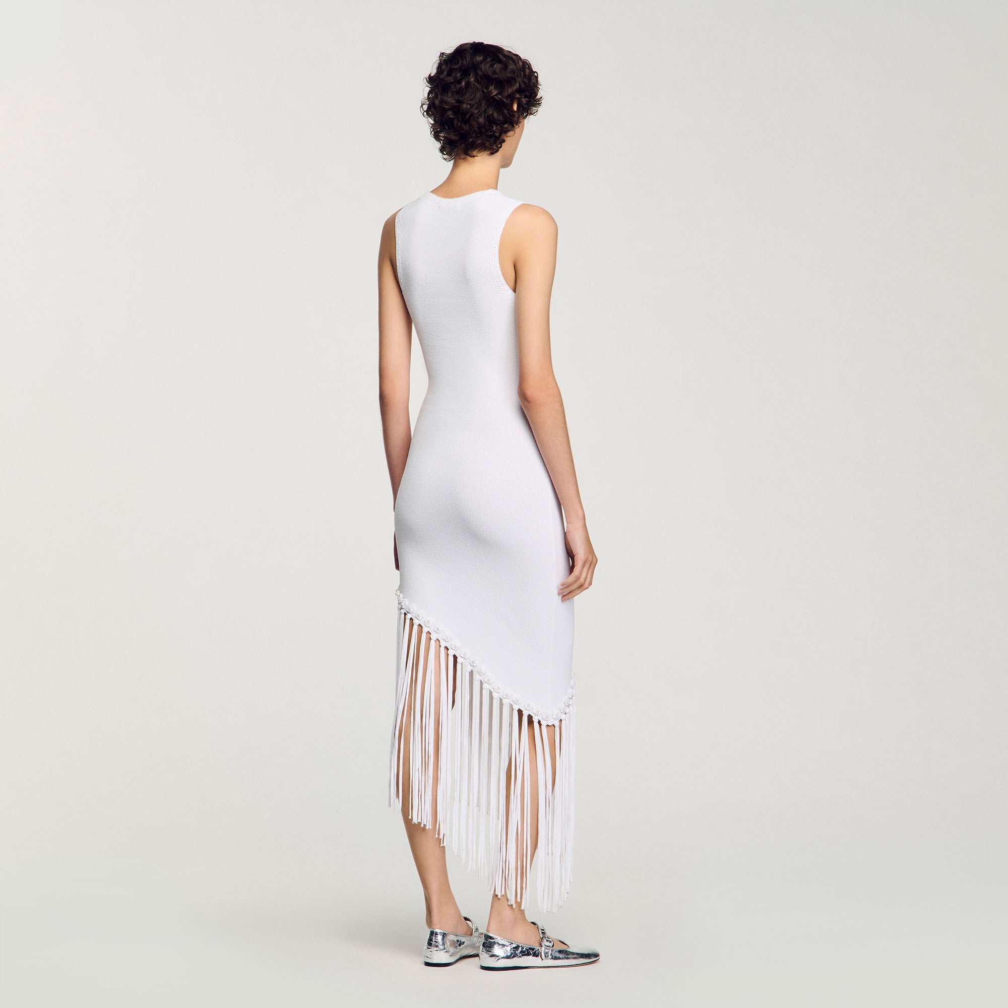 Sandro Women Fringed crochet dress