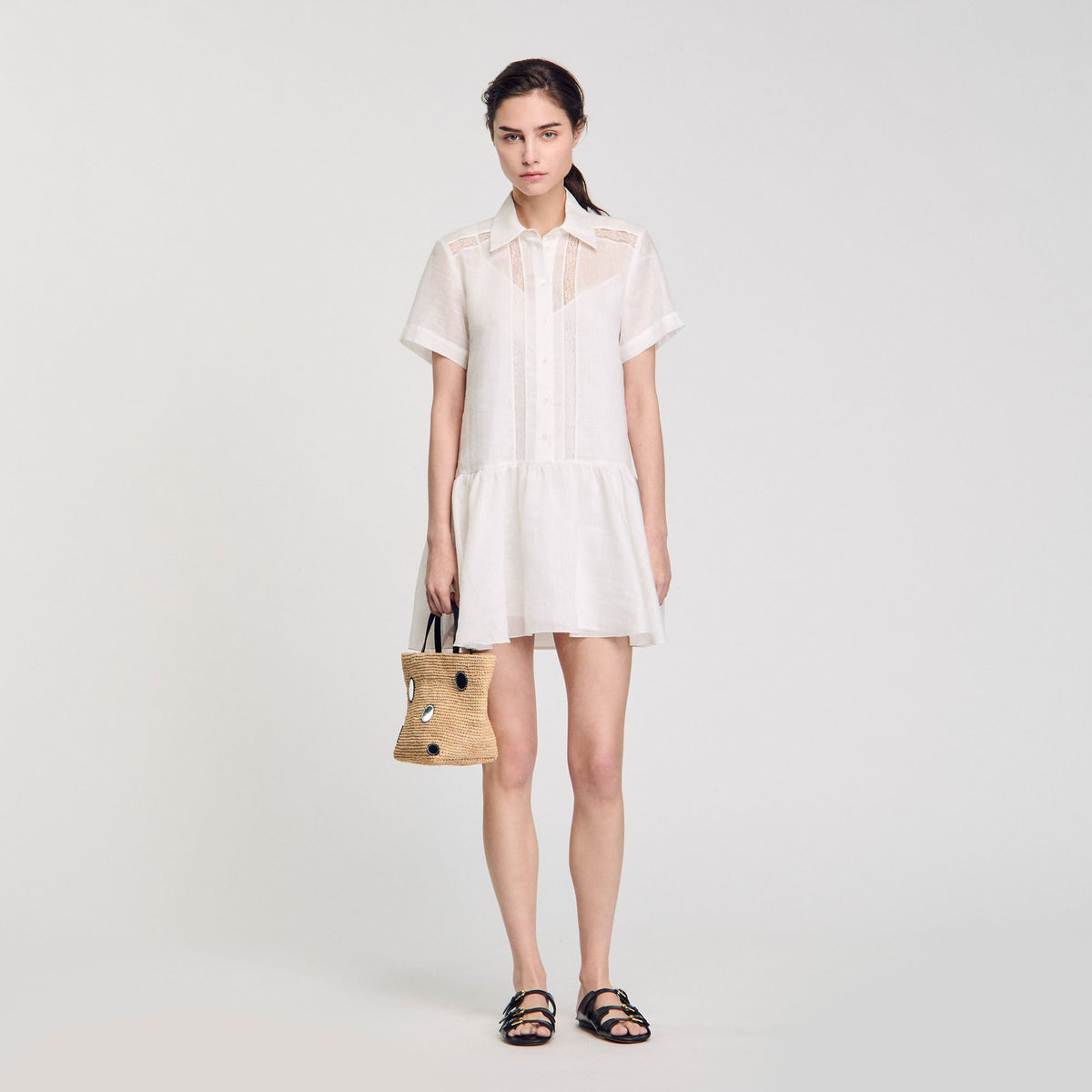Sandro Women Mini dress with lace details