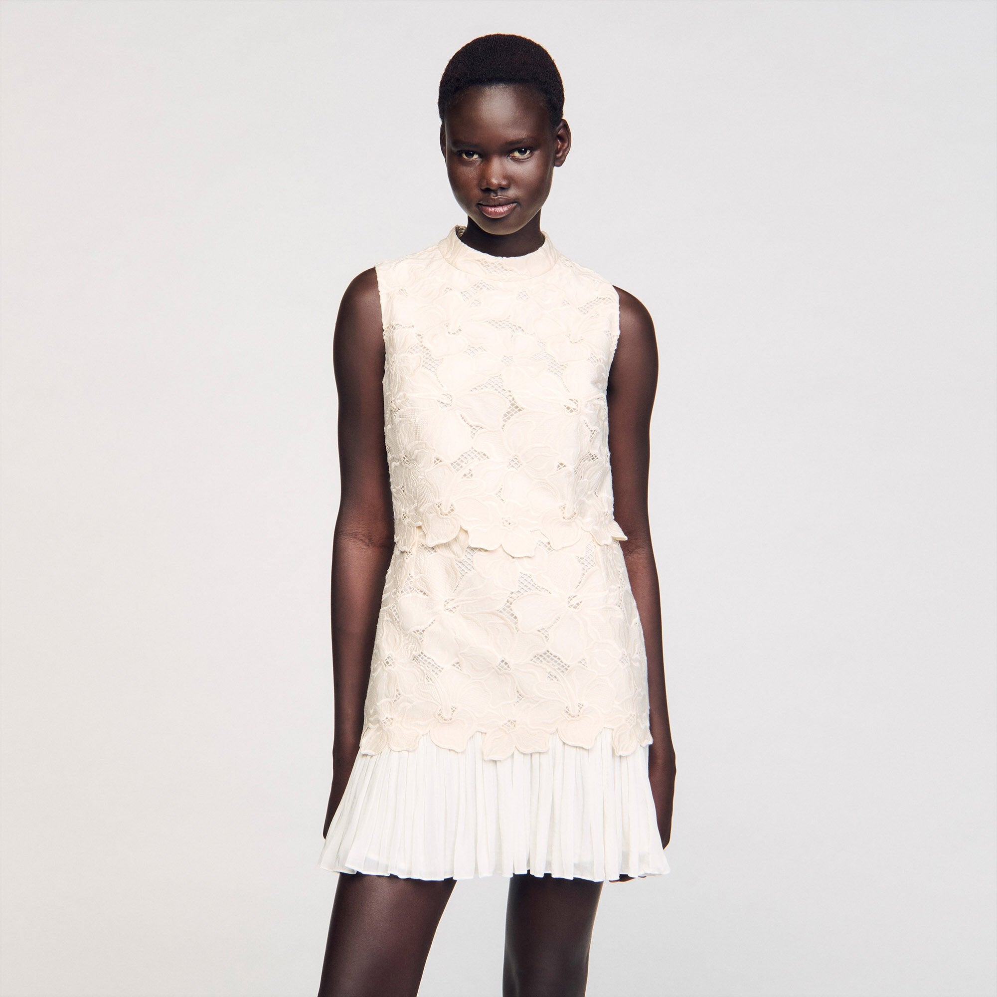 Sandro Women Mini guipure dress