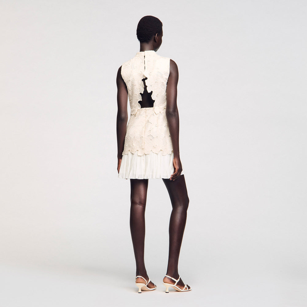 Sandro Women Mini guipure dress