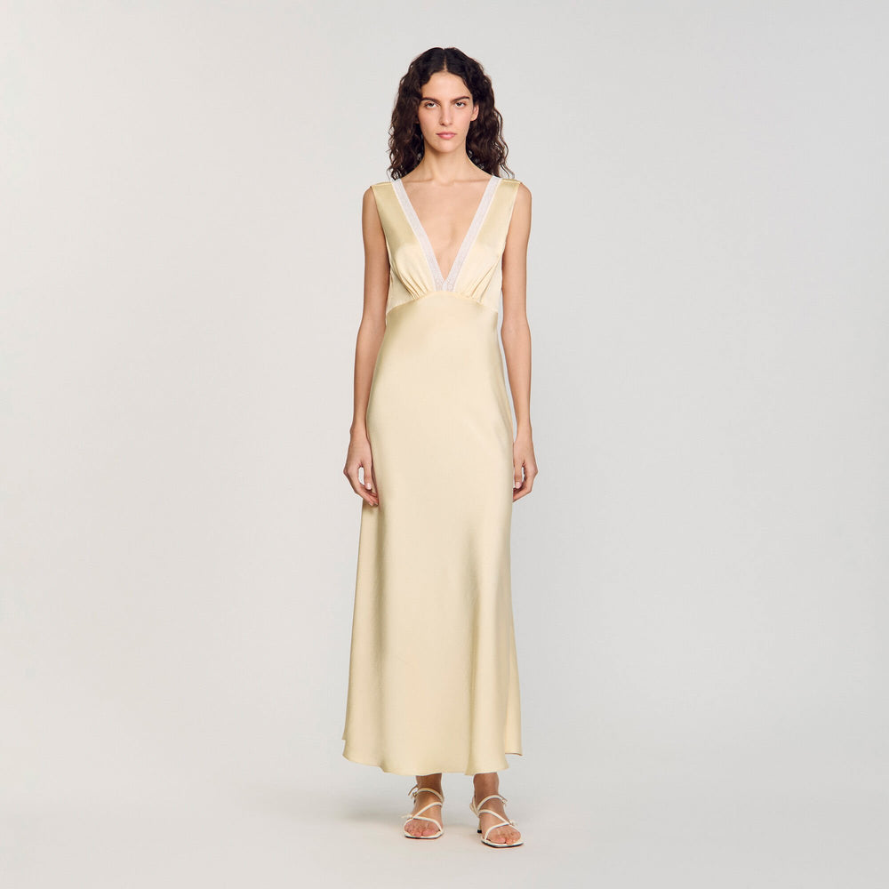 Sandro Women Satin-effect maxi dress