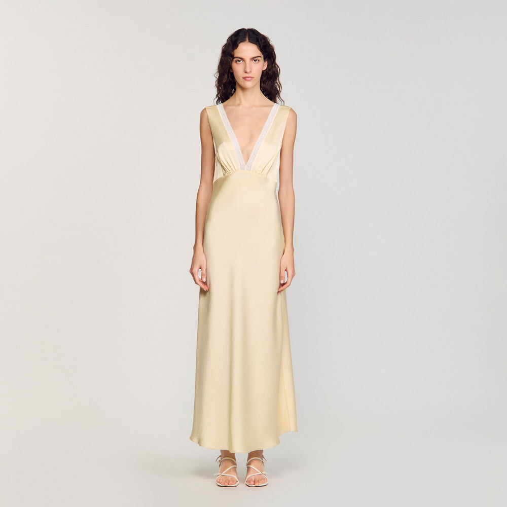 Sandro Women Satin-effect maxi dress