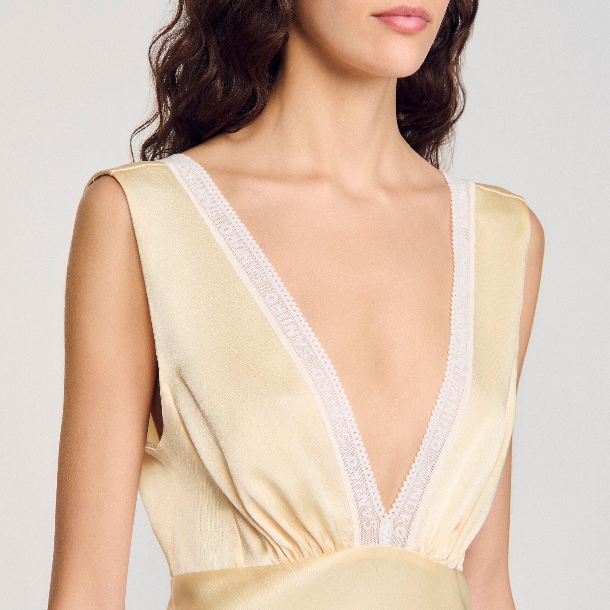 Sandro Women Satin-effect maxi dress