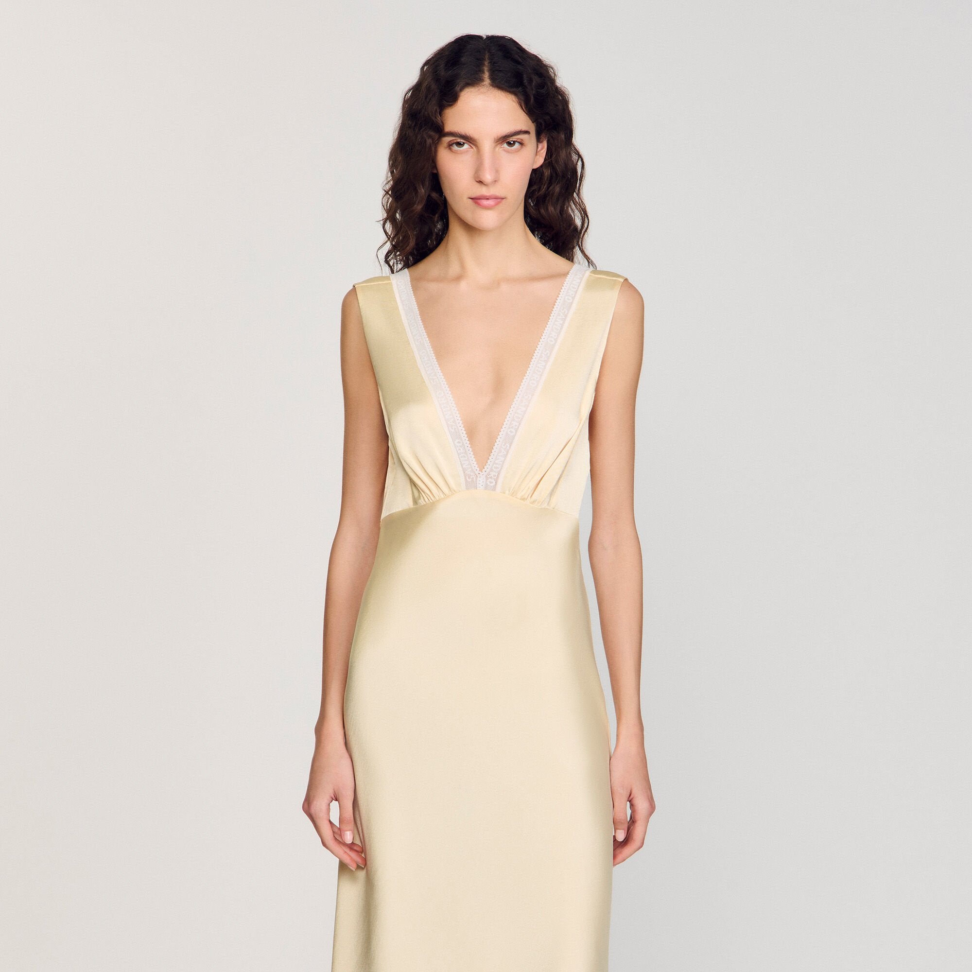 Sandro Women Satin-effect maxi dress